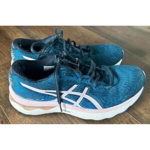 Asics Gel-Nimbus 24 Womens Size 7.5 Blue Pink Walking Running Shoes Sneakers